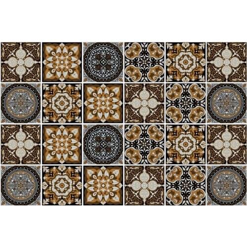 R7RC 10pcs Backsplash Tile Stickers Peel Stick Wall Sticker Waterproof Removable Floor Stair Decals for Bathroom Kitchen Easy to