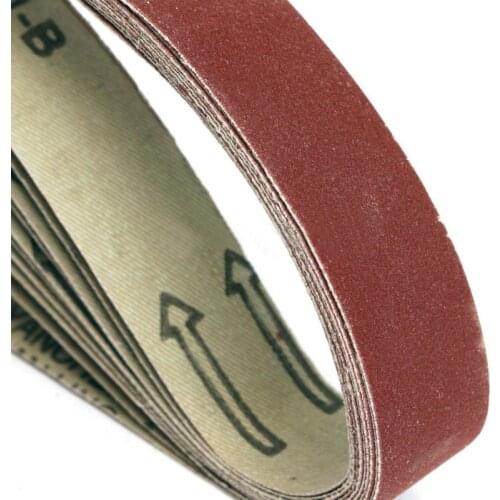 10 Pack 330*10mm 520*20mm Brown Alumina Sanding Belts 60-1000 Grit Grinding and Polishing Replacement For Angle Grinder Machin
