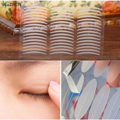 240 Pair Big Eyes Invisible Adhesive Double Fold Shadow Eyelid Sticker Eyelid Tape Makeup Clear Beige Eyelid Stripe Decoration
