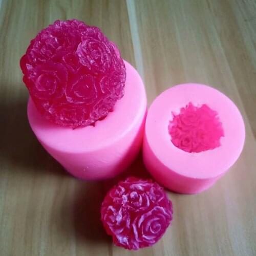3D Rose Flower Candle Silicone Mould Aromatherapy Home Decoration Craft DIY Homemade Beeswax Mold Scented Soap Making Supplies