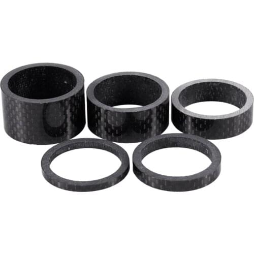 5Pcs 1 1/8 "3mm 5mm 10mm 15mm 20mm carbon fiber washer bicycle head set stem spacer kit
