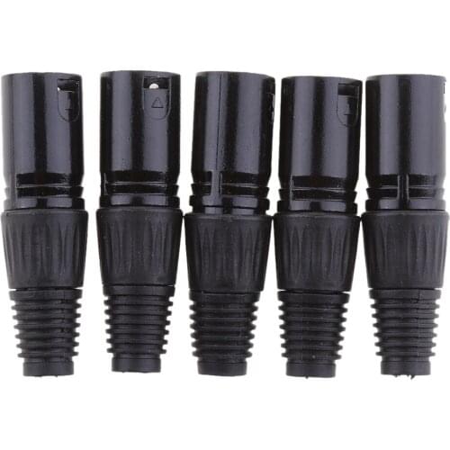 5pcs Speaker Cable XLR Male Connector End for Mic Audio Loudspeaker