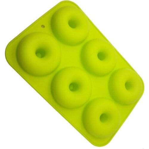 Non-stick Round Cake Moulds Silicone Baking Tray 6-Compartment Cake Tin Mold