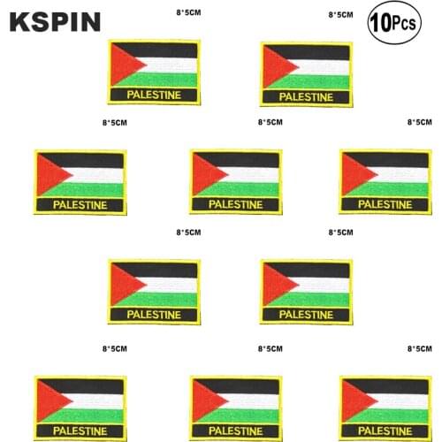 Palestine Flag Embroidery Patches Iron on Saw on Transfer patches Sewing Applications for Clothes in Home&Garden