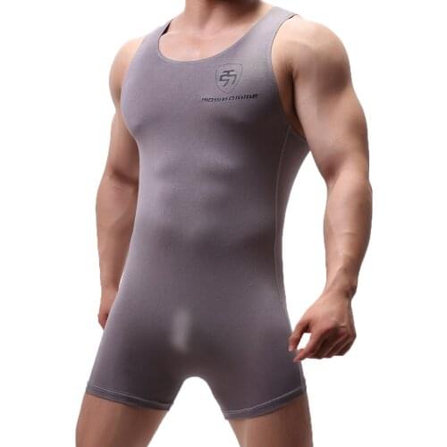 Men Modal Corset High Elasticity One-piece Clothing Shapers Slim Bodysuit Undershirt Jumpsuit Shorts Tight Leotard Undershirt