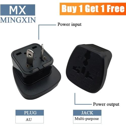 Buy one get one free Zealand type I travel adapter power plug socket switch USA UK Japan to AU