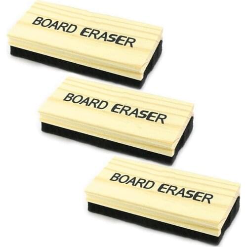 3 Pack Blackboard Eraser Cleaner Wool Felt Chalkboard Eraser Dustless Wood Chalkboard Eraser School Office Accessories Supplies