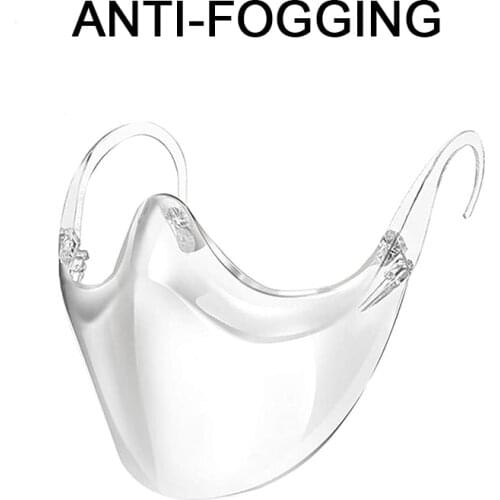 Face Mask Anti-Droplet-Splash Transparent Mouth Cover Reusable Face Shield Splatter Screen Protective Mask Kitchen Tools