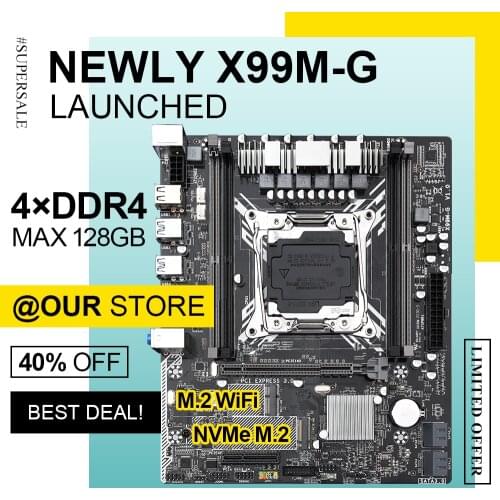 DAIXU X99 Desktop motherboard LGA 2011-3 with M.2 NVME slot wifi Support Dual channels DDR4 ECC SATA3.0 USB3.0