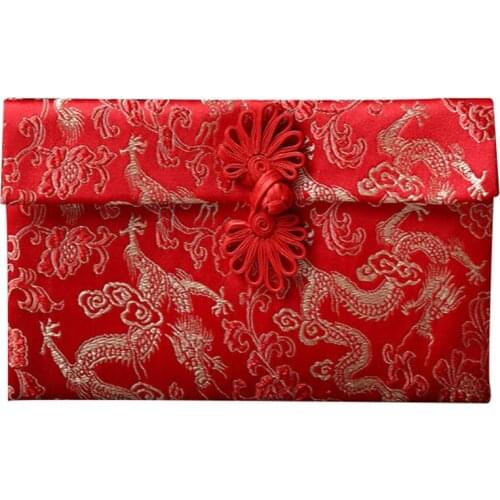 2020 New Chinese Style Floral Cloth Red Envelope Packet Money Pocket for New Year Best Wishes Wedding Wallet