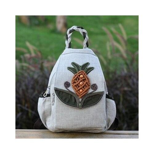 New nice national string appliques shopping zipper&hasp backpacks!Hot bohemian embossing women backruck Top versatile backrack