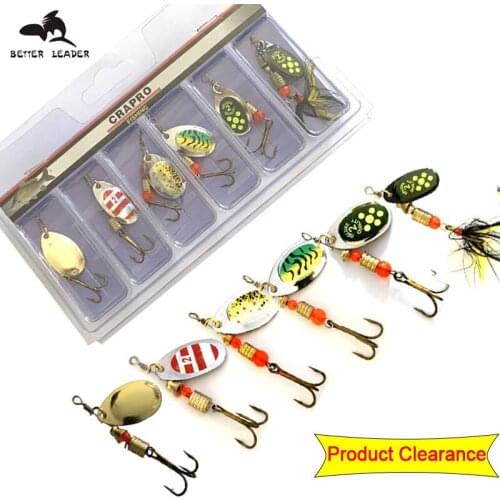 ORJD 2g-5g Trout Fishing Spoon Lure Set Fishing Baits Swimbait Metal Spoon Sequins Hard Fishing Lures Spinner