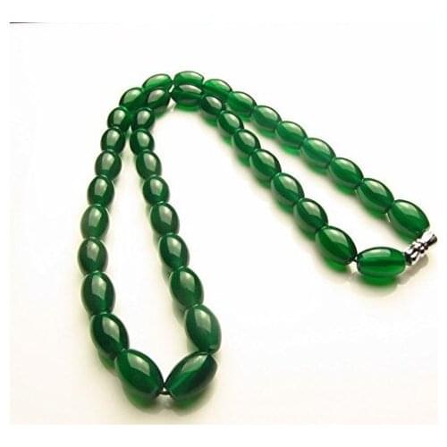 8mm High Quality Green Stone Necklace Fashion Round Beads Pendant Necklace Gift for Women Stone Jewelry