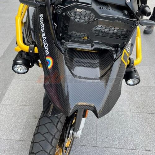 Carbon fiber bird mouth inlet front lip guide cover plate forMW R1250GS 19 20 modified
