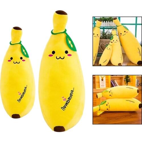 Banana Plush Toy Simulation Fruit Pillow Cushion for Home Bedroom Car