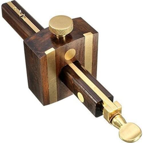 Luxury British Indonesia Ebony+Pure Copper Wearproof Carpenter Woodworking Tool 8 Inch Screw Cutting Gauge Mark Scraper Scribers