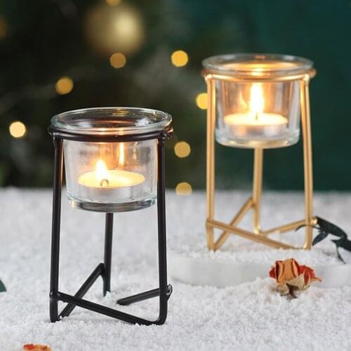 Nordic Wind Wax Candlestick Ornaments Household Table Decorations Romantic Girl Heart Glass Candlelight Dinner Props Home Decor