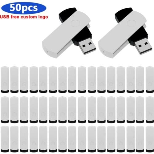 50pcs/lot usb flash drive 128GB pen drive 64GB 32GB 16GB 8GB 4GB waterproof metal pen drive memoria cel usb 2.0 stick gift