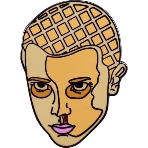 Magic power girl lapel pin fun quirky TV fans art addition