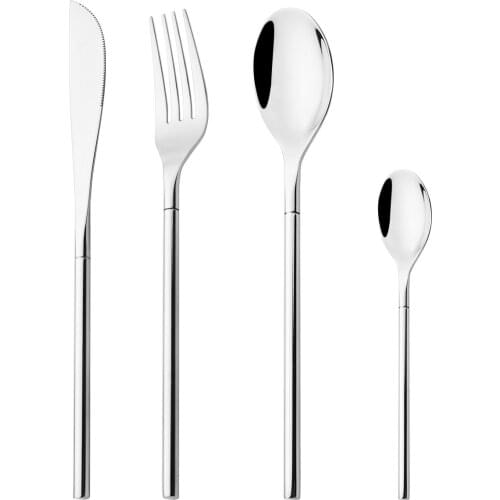 High Quality Stainless Steel Cutlery Set Knife Fork Tea Spoon Dinnerware Flatware Set Mirror Tableware Home Kitchen Silverware
