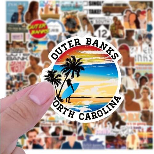 100pcs/Pack Hot Classic TV Series Outer Banks Stickers For Skateboard Suitcase Guitar Luggage Laptop Stickers Kids Toy
