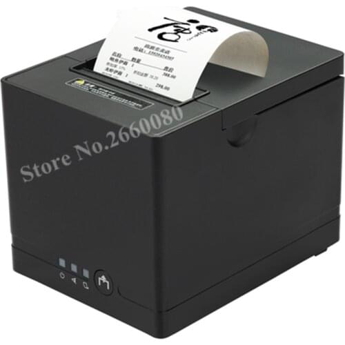 80mm Thermal Receipt Bill Printer for POS System 3 inch Chicken Receipt with Automatic Cutter Cash & Drawer Port