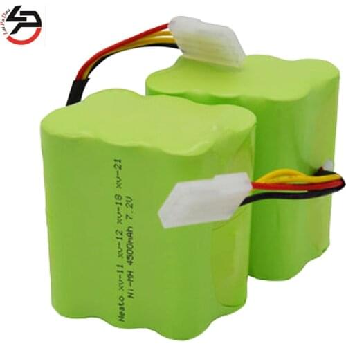 LPD 2pcs 7.2V 4500MAH Ni-MH Battery Pack For Neato XV-11 12 14 15 21 28 robot robotic vacuum cleaner accessory xv battery