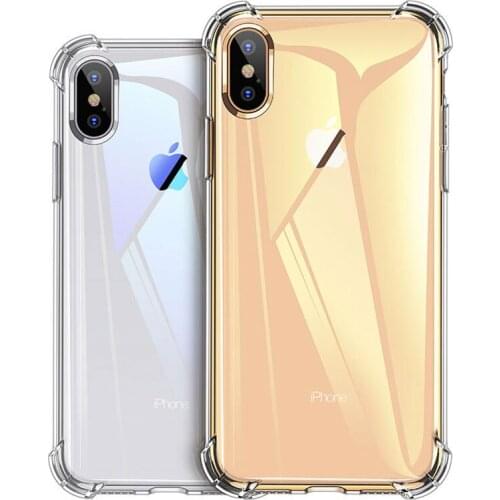 Luxury Shockproof Silicone Phone Case For iPhone11 X XS XR XS Max 8 7 Plus 6 6S Plus 5 5S Case Transparent Protection Back Cover