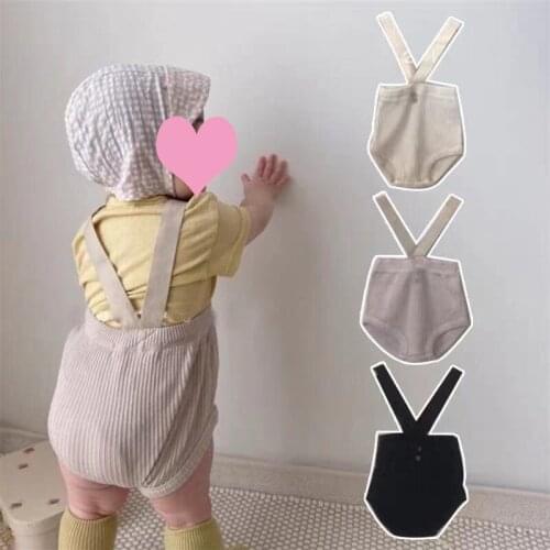 Koodykids Baby Grils Boys Short Pants Summer Toddlers Boys Girls Suspend Shorts Outfits Knitting Infant Clothes