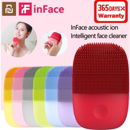 Inface Face Cleansing Brush Electric Facial Cleaner Upgrade Version Silicone Face Brush Cleaning Waterproof Cleanser Tool