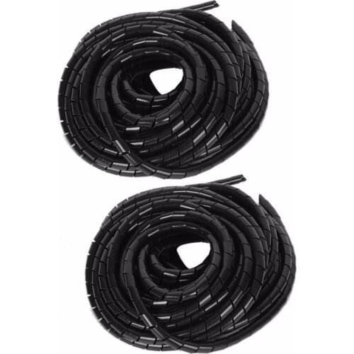 ID 7mm x OD 8mm 12meters Spiral Wrap Tube Transparent Cable Wire Tidy Wrap PC Home Cinema TV Management Organizing Kit