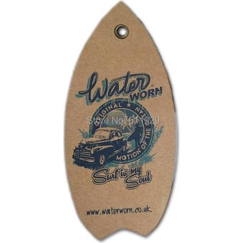 Customize clothing retro kraft paper tags with metal ring/garment cardboard paper hang tags/shape cutting printed labels/brand