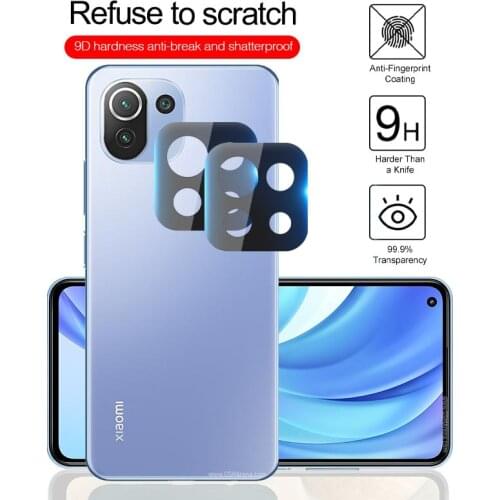 Curved Tempered Glass 3D Rear Camera Protective Cover for xiaomi mi 11 lite ultra redmi 9t note 10 pro s poco x3 f3 m3 Lens Case
