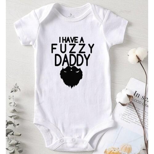 Jumpsuit for Beard Printing Fuzzy Daddy Baby Boy Clothes Winter Kids Bodysuits Newborn Boy Costume Toddler Infant Outfits