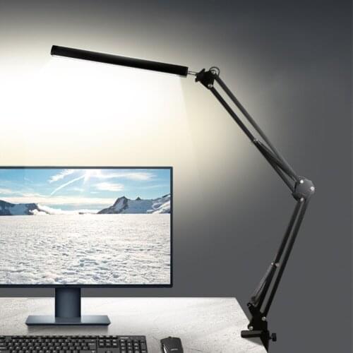 Creative Desk Lamp Eye Protection Reading Light Dimmable Student Learning LED Folding Long Arm Clip Desk Lamp
