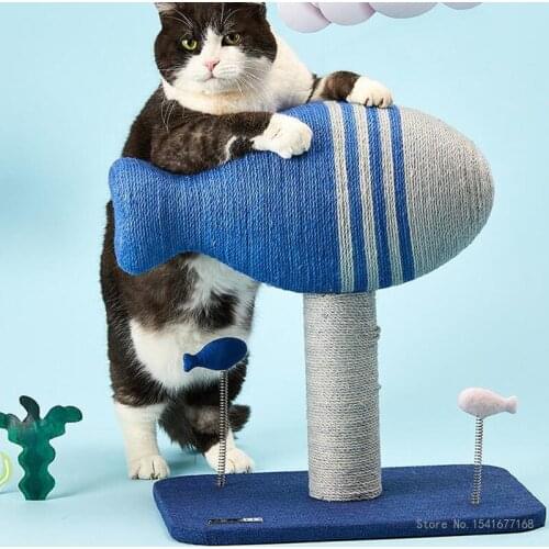 Flying fish cat climbing frame cloud cat tree cat frame cat scratching post cat lying frame climbing post jumping platform toys