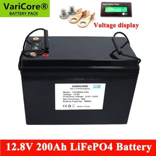 VariCore 12.8V 200Ah LiFePO4 battery 12V Lithium iron phospha For RV Campers Golf Cart Off-Road Off-grid Solar Wind batteries