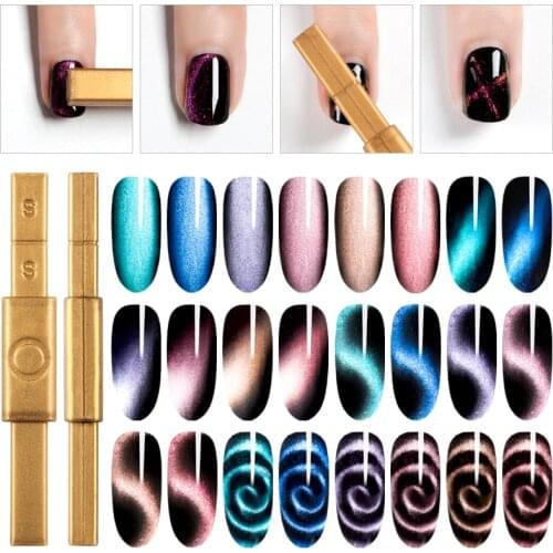 1 Pcs Cat Eyes Gel Magnetic Board Thick Strong Magnet Stick Cat Eye Gel Polish 3D Cat Eyes Effect Magnet Manicure Nail Art Tools