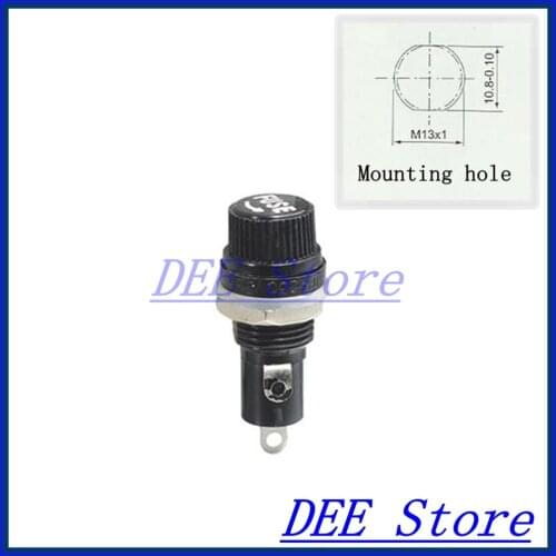 5x20 mini fuse block Fuse Holder Chassis Panel Mount fuseholder fuse holders for 5*20mm cylindrical Glass Tube/Ceramics fuse 10A