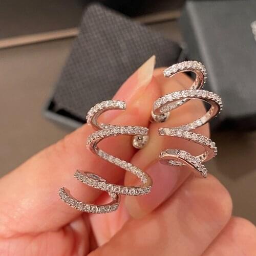 Trendy sprial fashion nickle free earrings for women