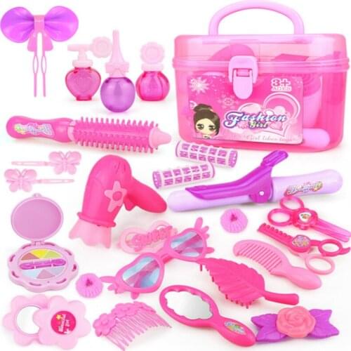 Girl Play House Makeup Toy Set Decoration Toy Simulation Child Dressing Makeup Toy Handbag Cosmetic Storage Bag for Girls