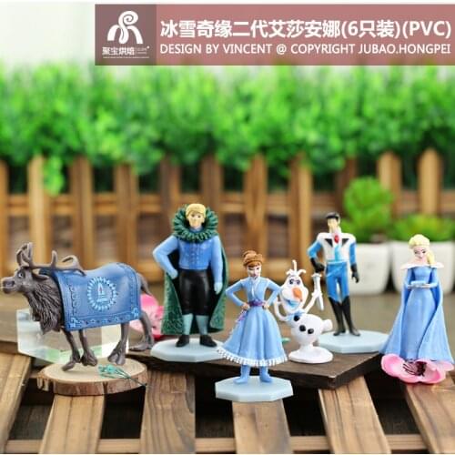 Frozen 2 Elsa Anna Olaf 5-6pcs/set 12cm Figures Model Princess Elza Girls Doll Toy Set Preferred Gift for Children Birthday Gift