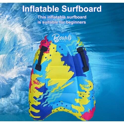 Inflatable Surfboard Buoy Kickboard Kids Adults Safe Sea Surfing Board Summer Beach Water Sports Surfing Pool Floating Mattress