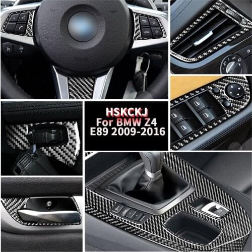 For BMW Z4 E89 2009 2010 2011 2012 2013 2014 2015 Carbon Fiber Stickers Central Control Gear Outlet Headlight Car Accessories
