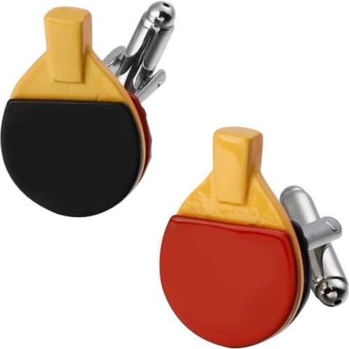 A pair of high quality brass sports table tennis racket Cufflinks Wedding gift brand men shirt cuff Cufflinks