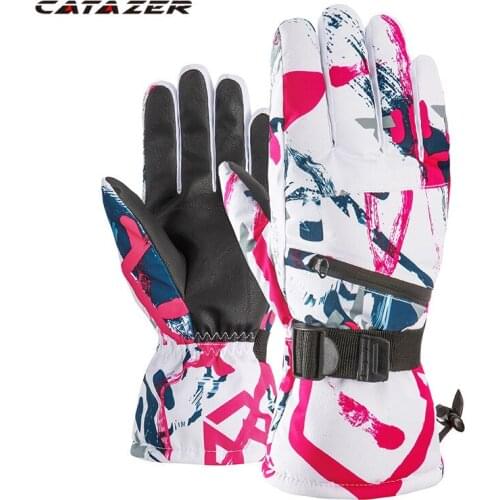 Catazer Men Women Ski Gloves Ultralight Waterproof Winter Warm Gloves Snowboard Gloves Motorcycle Riding Snow waterproof gloves