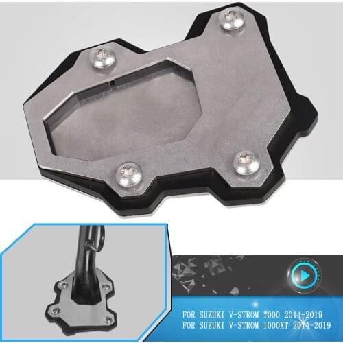 For Suzuki V-strom 1000 VStrom 1000XT 2014 2015 2016-2019 Motorcycle Kickstand Foot Side Stand Extension Base Enlarger Plate Pad