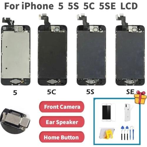 Full Set LCD Display for iPhone 5 5S 5C SE Screen Touch Digitizer Assembly Replacement Pantalla with Front Camera Home Button
