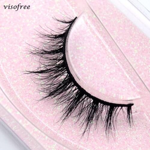 Visofree Eyelashes 3D Mink Lashes 8-14mm Lashes Fluffy Soft Natural long Makeup False Eyelashes Eye Lashes Reusable Eyelashes
