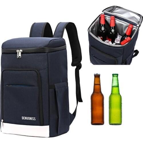 Shoulders Waterproof Picnic Cooler Bag Larger Capacity Food Thermal Pouch Outdoor Camping Fruit Snacks Drink Keep Fresh Handbag